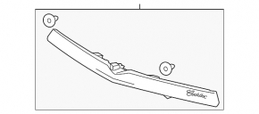 Cadillac CTS 14-17 trunk lid molding chrome without tube, broken fastener
