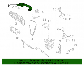 Outer rear right door handle VW Taos 22-25