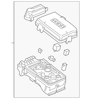 Chevrolet Cruze 16 underhood fuse box - no cover