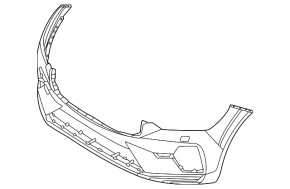 Volvo XC60 22-25 bare front bumper with park assist and headlight washers, R-Design