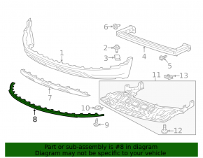 Buick Encore 17-22 FWD Front Bumper Lip Extension, Scratch
