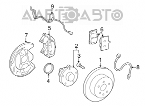 Front left hub for Lexus GS 13-19 AWD