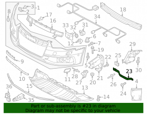 Left wing bracket Audi A6 C7 12-18 small