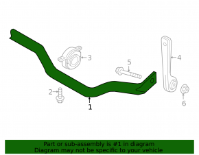 Rear stabilizer Audi A6 C8 19-20.9mm, purple stiffness