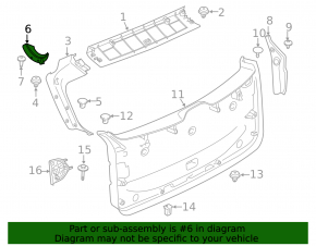 Left tailgate hinge trim BMW X3 G01 18-21