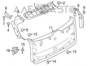 Left tailgate hinge trim for BMW X3 G01 18-24