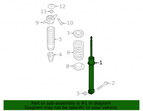 Rear left shock absorber Hyundai Tucson 22-25 2.5 FWD