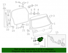 VW Golf 15- Tailgate Lock