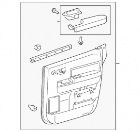 Rear left door panel for Toyota Sequoia 2016