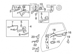 Rear left door lock for Toyota Avalon 05-12