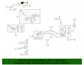 Toyota Highlander 14-19 Front Left Outer Handle Cap