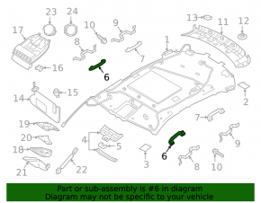 Ceiling handle front right Infiniti QX50 19-20 black