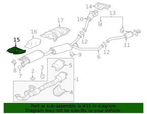Right underbody protection for Honda Odyssey 18-25