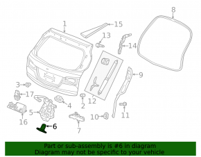 Trunk door lock bracket Honda CRV 23-