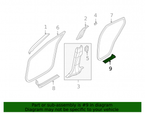 Inner rear left door sill plate for Infiniti FX35 FX45 03-04 beige