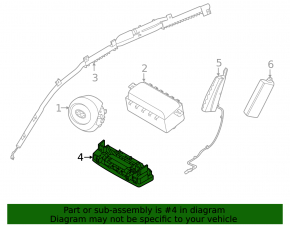 Airbag knee driver left Hyundai Sonata 20-23