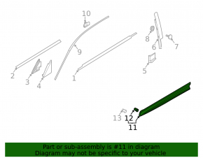 Door trim lower front right Audi Q5 80A 21-24