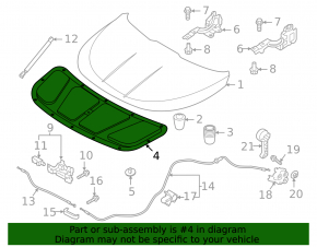 Hood insulation Kia Niro 23-