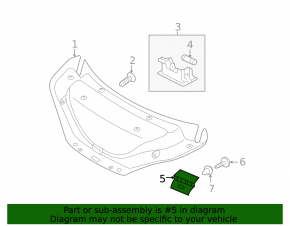 Hyundai Sonata 15-17 trunk opening handle internal