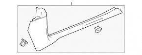 Door sill trim front left Chevrolet Volt 16 - black, worn