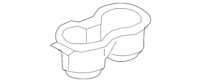 Cup holders of the central console Hyundai Sonata 11-15 minor scratches, pokes on chrome