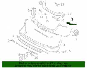 Rear bumper mount, right fender, Hyundai Santa Fe 21-23 hybrid