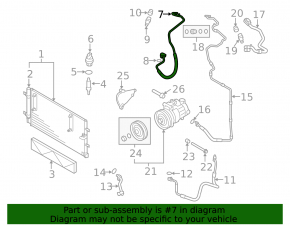 Air conditioning pipe compressor-heater Audi Q5 8R 13-17 3.0 tfsi