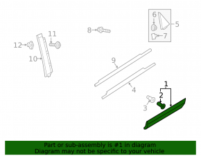 Door trim lower rear right Audi Q3 8U 15