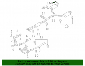 Rear right muffler bracket Ford Explorer 11-19