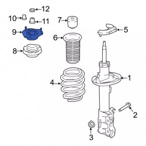 Front shock absorber support left Ford Ecosport 18-22