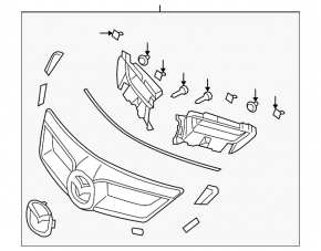 Radiator grille Mazda3 03-09 HB restyling Sport