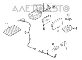 Ford Escape MK3 13-15 Sony Radio Control Panel