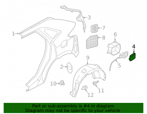 Lincoln MKX 16-18 Fuel Door Assembly