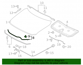 Rear hood seal Mazda CX-5 17-