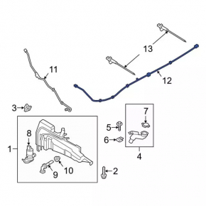 Ford Escape MK4 Windshield Washer Hose 20-22