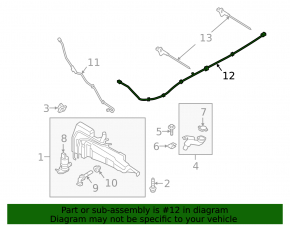Ford Escape MK4 Windshield Washer Hose 20-22