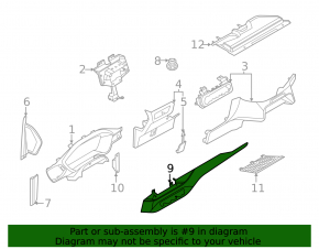 Ford Escape MK4 20 Front Panel Trim - Grey