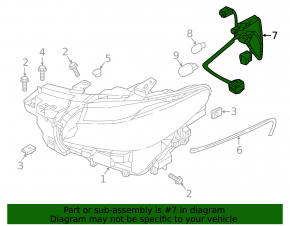 Mazda CX-9 16-23 LED Front Left Headlight Wiring