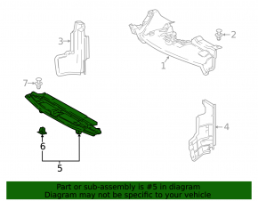 Lower radiator deflector for Toyota C-HR 18-19 Turkey built
