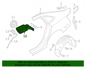 Fuel filler flap housing VW Jetta 19-