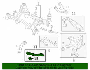 Subaru Outback 15-19 Rear Left Trailing Arm