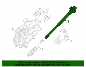 Steering cardan shaft BMW 5 F10 11-16 first RWD