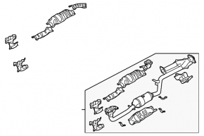 Left exhaust manifold with catalytic converter for Subaru Outback 10-14 3.6