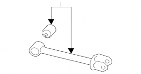 Upper rear left trailing arm Lexus GS 13-19