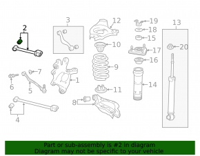 Upper rear left trailing arm Lexus GS 13-19