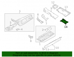 Rear left underbody protection for Audi A6 C7 12-18