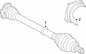 Front left half-shaft drive for Audi A6 C8 19-25 3.0T