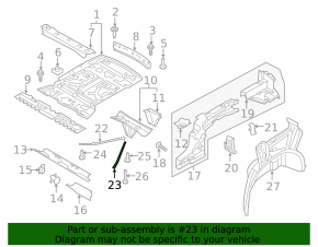 Rear subframe strut left Audi Q7 16-21