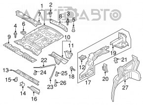 Rear subframe strut left Audi Q7 16-21