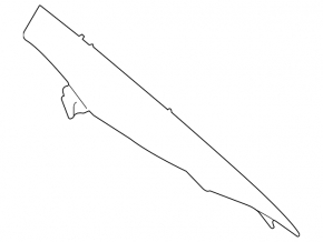BMW 5 G30 21-23 right rear pillar trim, black